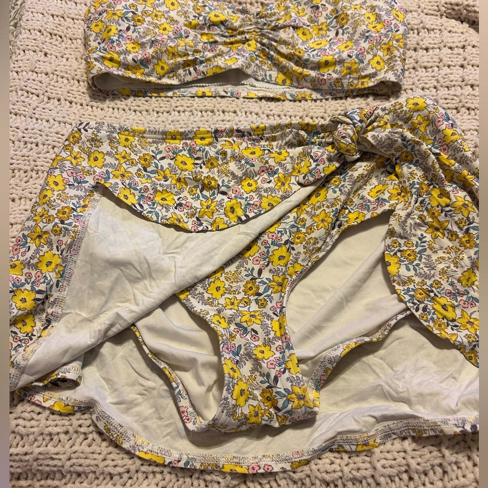 LOFT Yellow Floral Bikini Set